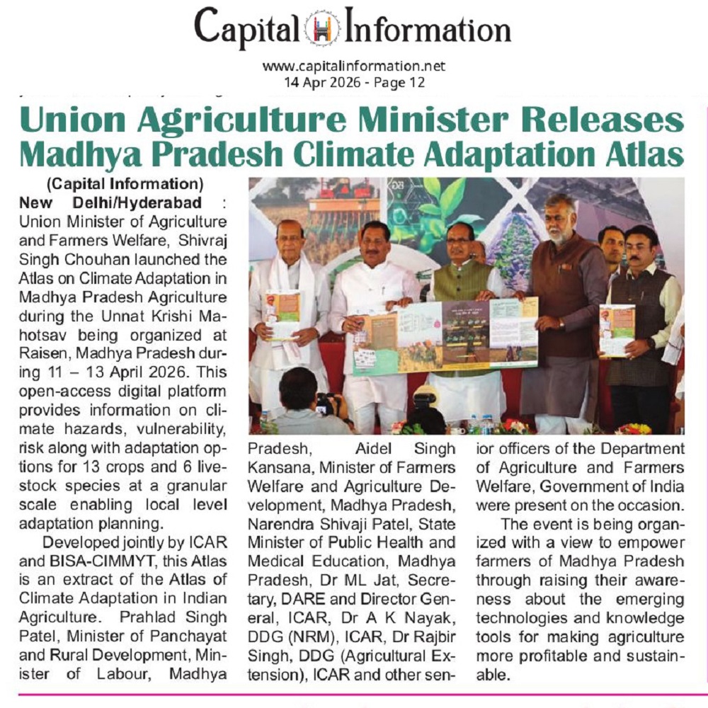 Union Agriculture Minister Releases Madhya Pradesh Climate Adaptation Atlas