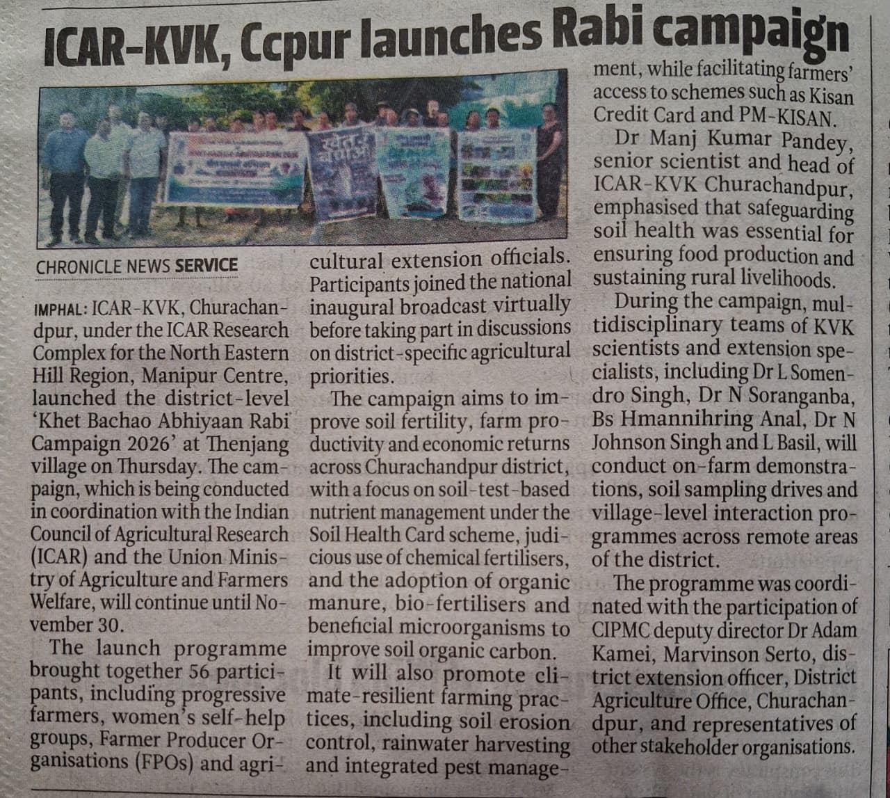 ICAR-KVK, Ccpur launches Rabi campaign