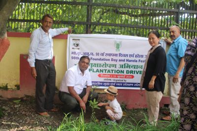 ICAR-IISWC, Dehradun organizes plantation drive on the occasion of 98th ICAR Foundation Day and Harela