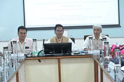 ICAR-IARI, New Delhi Organises Training and Exposure Visit for Citrus Farmers from Telangana