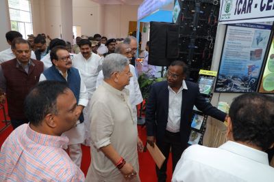 Union Minister Shri Rajiv Ranjan Singh Visits ICAR-CMFRI, Kochi Exhibition Stall at Puducherry