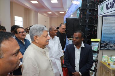 Union Minister Shri Rajiv Ranjan Singh Visits ICAR-CMFRI, Kochi Exhibition Stall at Puducherry