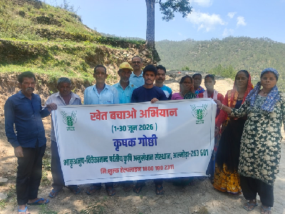 ICAR-VPKAS, Alomora Scientists Educate Farmers on the Intricacies of Sustainable Agriculture and Pest Management under Khet Bachao Abhiyan