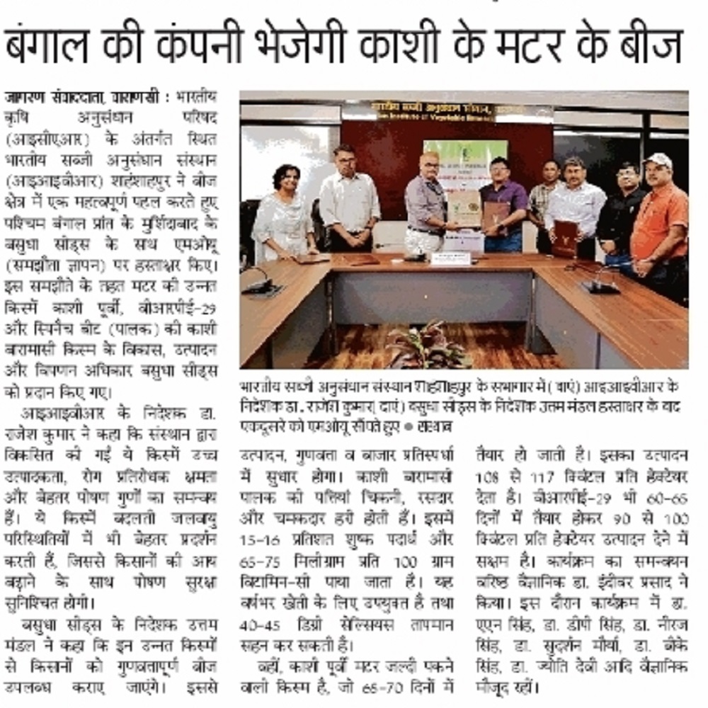 बंगाल की कंपनी भेजेगी काशी के मटर के बीज
