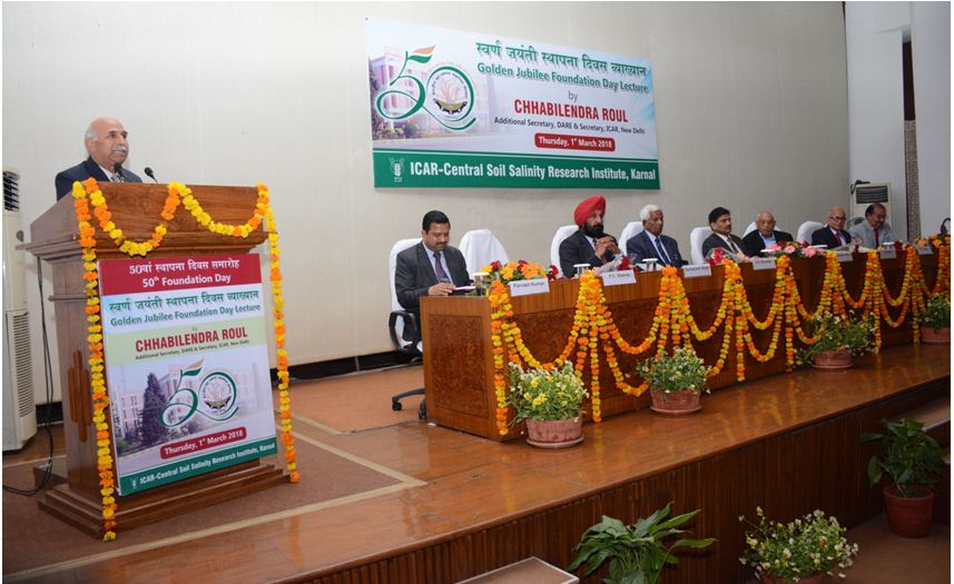 Golden JubileeFoundation day of ICAR-CSSRI celebrated  1