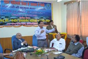21st November, 2014, Allahabad Allahabad Regional Centre of ICAR-Central Inland Fisheries Research Institute celebrated World Fisheries Day here today. To commemorate the occasion a workshop was organised on“Ganga Nadee kee Bahumulya Matsya Prajatiyan: Sanrakshyan evam Samvardhan kee Awashyakta”. The workshop aimed to highlight the importance of fish diversity of the Ganga river, because the river is known as original abode of the valuable Indian fish species. But, the river is rapidly losing its valuable fish diversity due to cumulative effect of massive anthropogenic activities in the river and along the catchments. Workshop on Ganga Fisheries at Allahabad Regional Centre of CIFRI Workshop on Ganga Fisheries at Allahabad Regional Centre of CIFRI The workshop was organised to discuss the relevant issues with the stakeholders and to sensitise the fishers, fish traders, fish farmers and N.G.O.s of Allahabad about the situation. Dr. I. C. Agrawal, former Director, Motilal Nehru Institute of Technology, Allahabad and Chief Guest on the occassion, highlighted about maintaining water quality of the river by using various treatment plants along the river course. Dr. K.D. Joshi, Head of the Regional Centre explained the work done by the centre in recent years on ecology and fisheries of the river Ganga in relation to multiple stressors; pen culture in the region and studies related to climate changes.. Dr. K.W. Warsi, Deputy Director Fisheries, Allahabad and Dr. Gyanendra Singh, ADF also informed the participants about various governmental schemes. An exhibition was also organised on the occasion displaying various activities of the institute as well as of the Regional Centre. More than 125 participants including fish farmers, fishers, fish traders, officials of state fisheries department, serving and retired scientists of CIFRI, researchers, representatives of N.G. O. & local institutions and students participated in the programme. (Source: Allahabad Regional Centre of