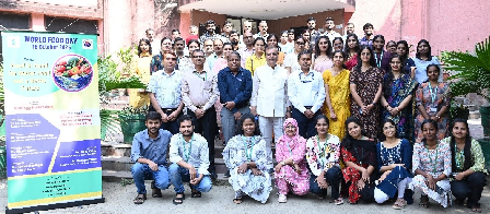 ICAR-IARI Celebrates World Food Day 2025 16 October 2025, New Delhi The Division of Food Science and Postharvest Technology, ICAR-Indian Agricultural Research Institute celebrated World Food Day 2025 to commemorate the 80th Anniversary of the founding of the Food and Agriculture Organization of the United Nations (FAO) eight decades dedicated to the vision of a world free from hunger. The celebration highlighted the critical role of postharvest technologies in reducing food loss, improving nutritional quality, and ensuring food reaches consumers safely and efficiently. By integrating innovative postharvest interventions with sustainable food systems, ICAR-IARI continues to contribute to national and global food security goals. The event, organized under the global theme ‘Hand in Hand for Better Foods and a Better Future,’ underscored the importance of collaboration to strengthen global food security. It reflected ICAR-IARI’s ongoing commitment to developing innovative agricultural and postharvest technologies that benefit farmers and consumers alike while promoting healthier and sustainable lives. Dr. Shyam Narayan Jha, Deputy Director General (Agricultural Engineering), ICAR, emphasized food as a fundamental human right and highlighted the need to ensure healthy eating practices. He encouraged students to align their research with societal and regional priorities to contribute meaningfully to India’s developmental journey towards 2047. Dr. Viswanathan Chinnusamy, Joint Director (Research), ICAR-IARI, highlighted ICAR-IARI’s ongoing research on biofortified crops as a key strategy to combat micronutrient deficiencies and enhance the nutritional security of the population. Dr. V. B. Patel, Assistant Director General (Horticulture), ICAR; and Dr. P. S. Brahmanand, Project Director, WTC, ICAR-IARI, also graced the occasion. They emphasized the critical role of sustainable agricultural practices in ensuring the availability of nutritious and affordable food for all. In addition to its research excellence, ICAR-IARI continues to play a pivotal role in capacity building and knowledge dissemination through training programs for farmers and extension workers, encouraging the adoption of sustainable and efficient postharvest management practices. By celebrating World Food Day 2025, ICAR-IARI reaffirmed its commitment to collaborative action, ensuring that no one is left behind in the collective effort to build a sustainable and equitable food future. (Source: ICAR-Indian Agricultural Research Institute, New Delhi)
