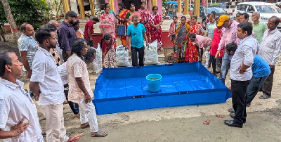 ICAR-NDRI-KVK, Nadia (Additional) Promotes Azolla Cultivation through Training-cum-Demonstration and Input Distribution Programme