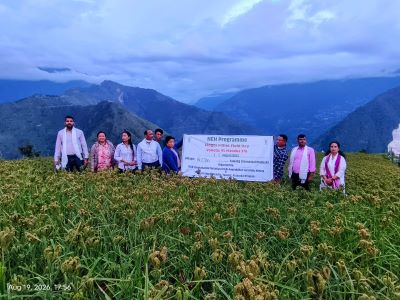 ICAR-VPKAS, Almora and KVK Tawang Organizes Finger Millet Field Days, Farmer–Scientist Interactions and Millet Thresher Demonstrations in Tawang